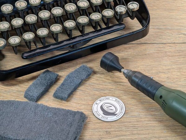 Typewriter Keyring Polishing Attachments