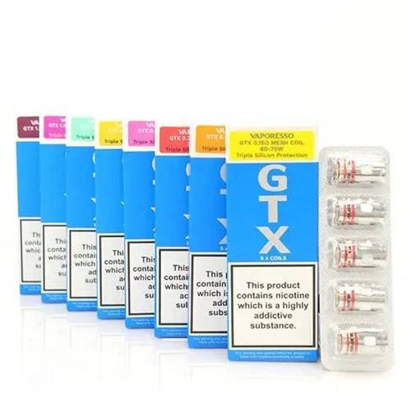 VAPORESSO GTX V2 TRIPLE SILICON PROTECTION COILS (PACK OF 5COILS)