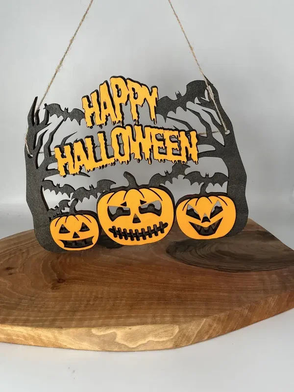 Aufhänger Halloween Gruselig Dekoration Requisiten Holz Tür Wandanhänger Happy Party