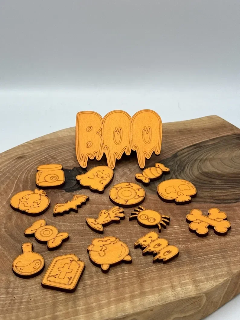 Halloween Streudekoration Kürbis BOO Hand Spinne Knochen BonBon Auge Fledermaus Geist Gespenst Streudeko Tischdeko Dekoration Party