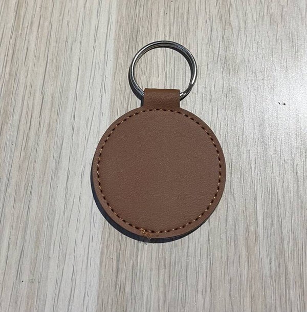 Porte clé Simili Cuir Rond 55mm