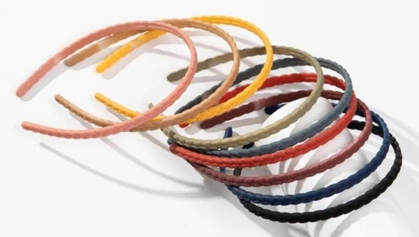 Gevlochten haarband zwart