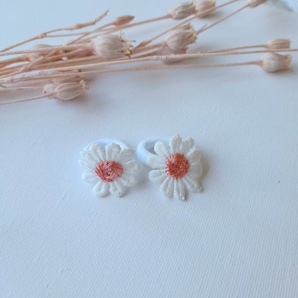 Elastiekjes madelief coral