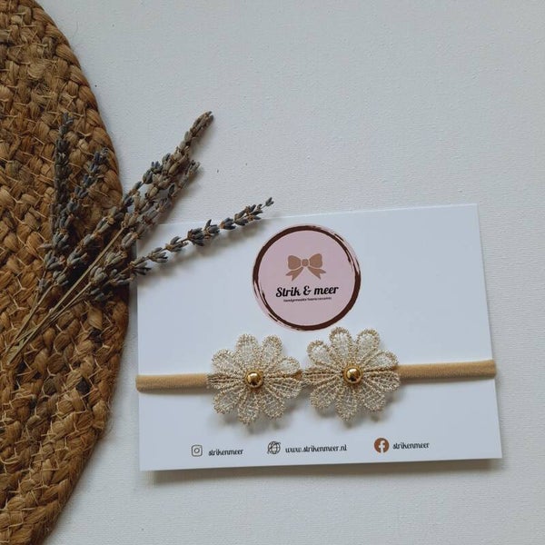 Haarbandje golden flower