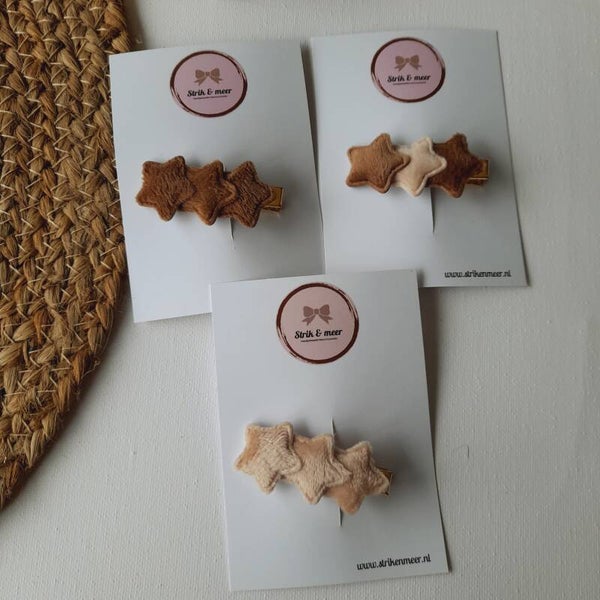 Klipje pluche stars. Kies je kleur