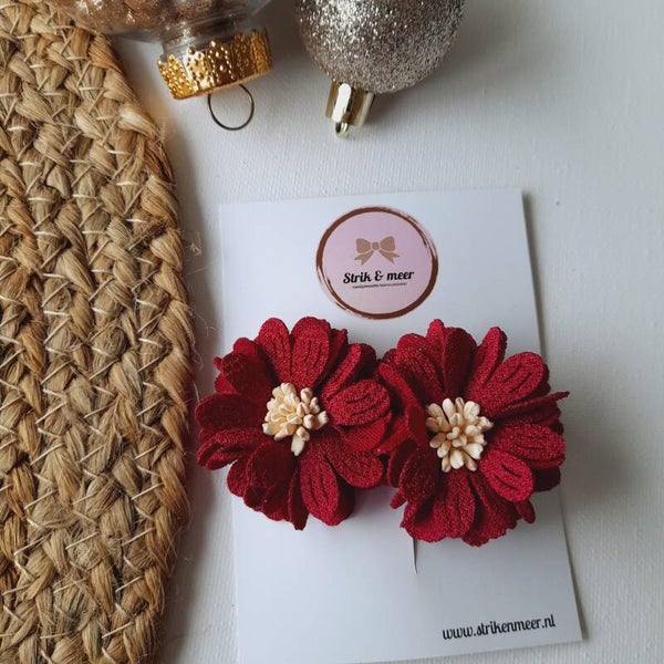 Grote klip flowers winered