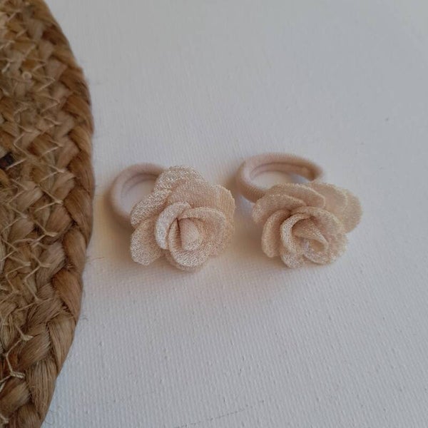 Elastiekjes roos beige