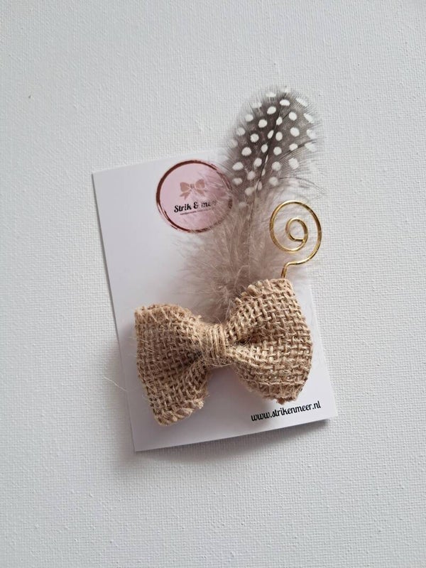 jute strik met stafje en veer