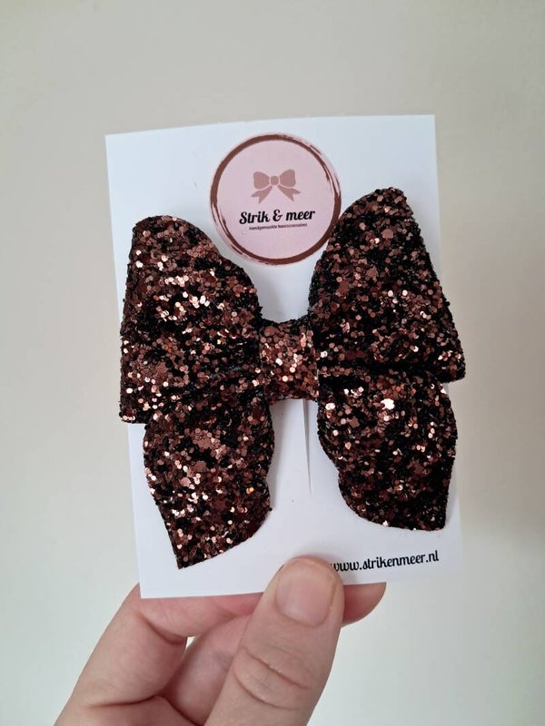Strik Babette. Donkerbruin glitter