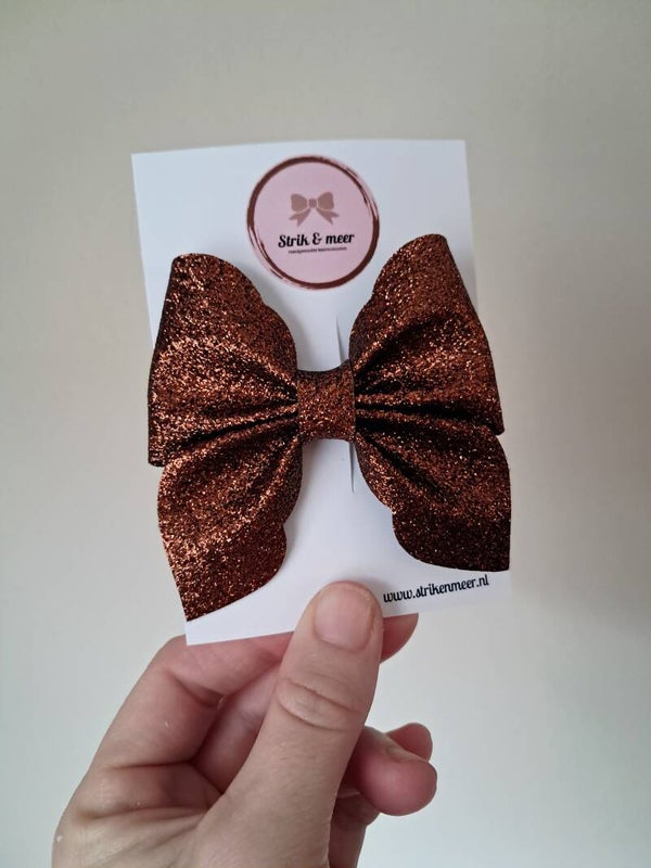 Strik Babette. Bruin glitter