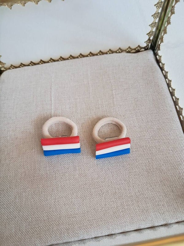 polymeer klei vlaggetje op elastiekje