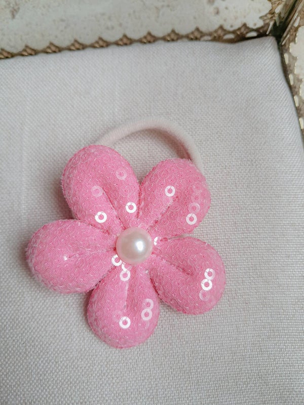 Pailetten bloem pink