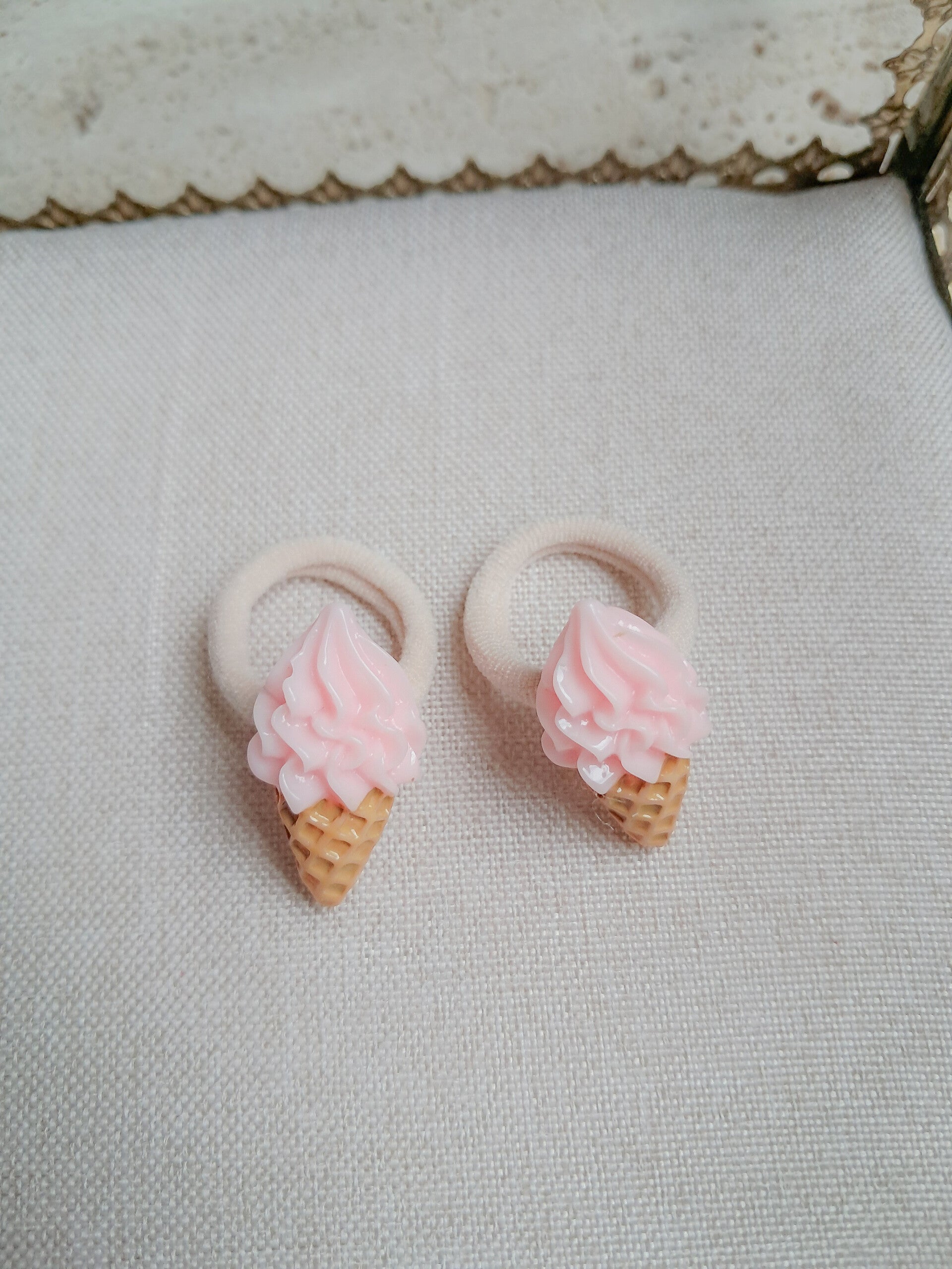 Elastiekjes ijsje pastel pink