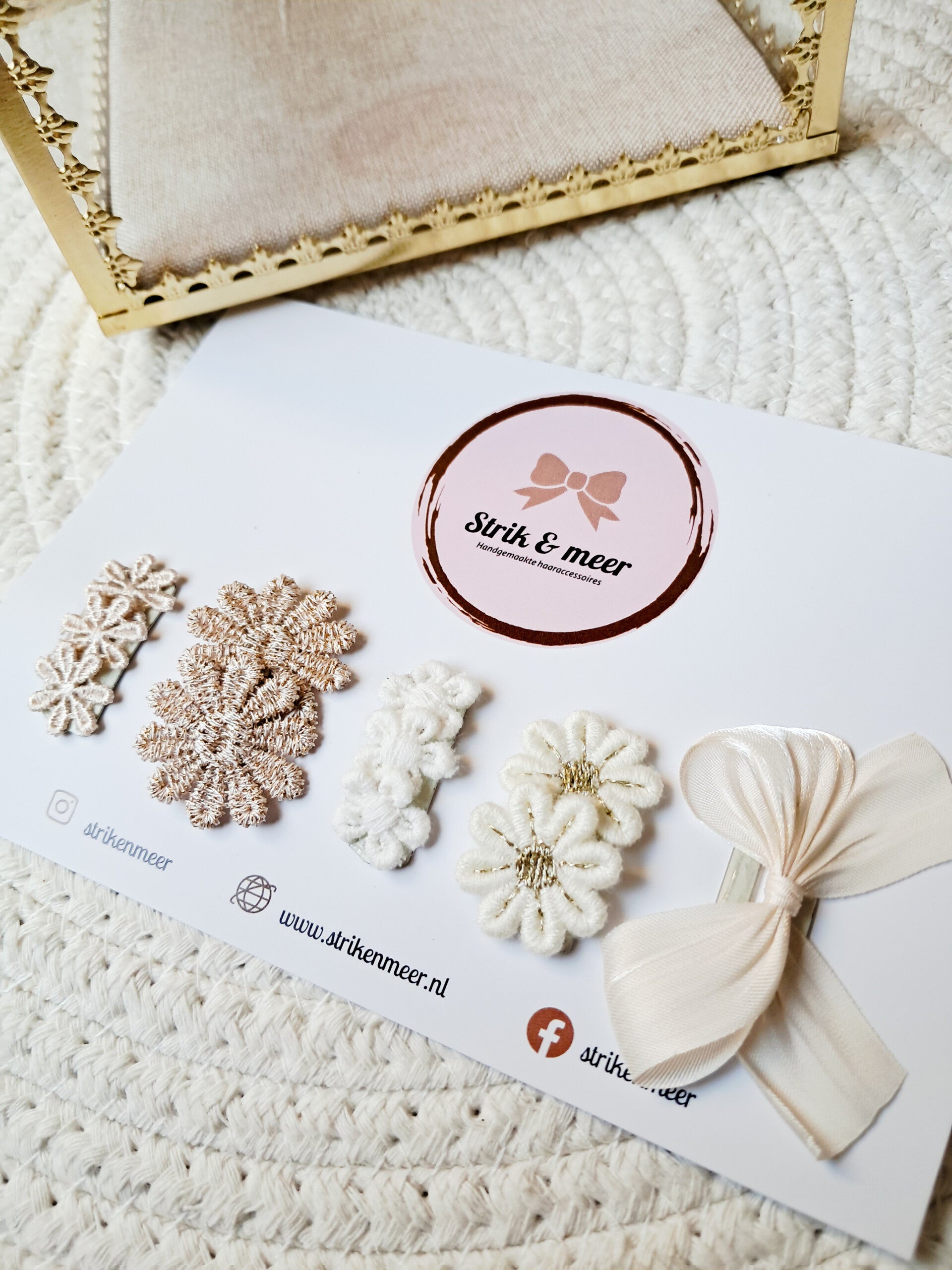 Voordeelsetje anti slip offwhite gold