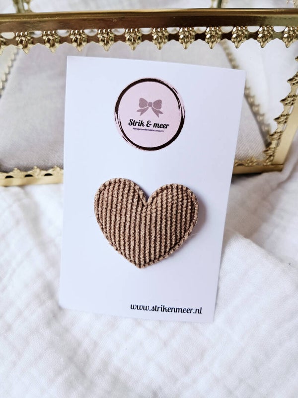 Anti slip hartje corduroy