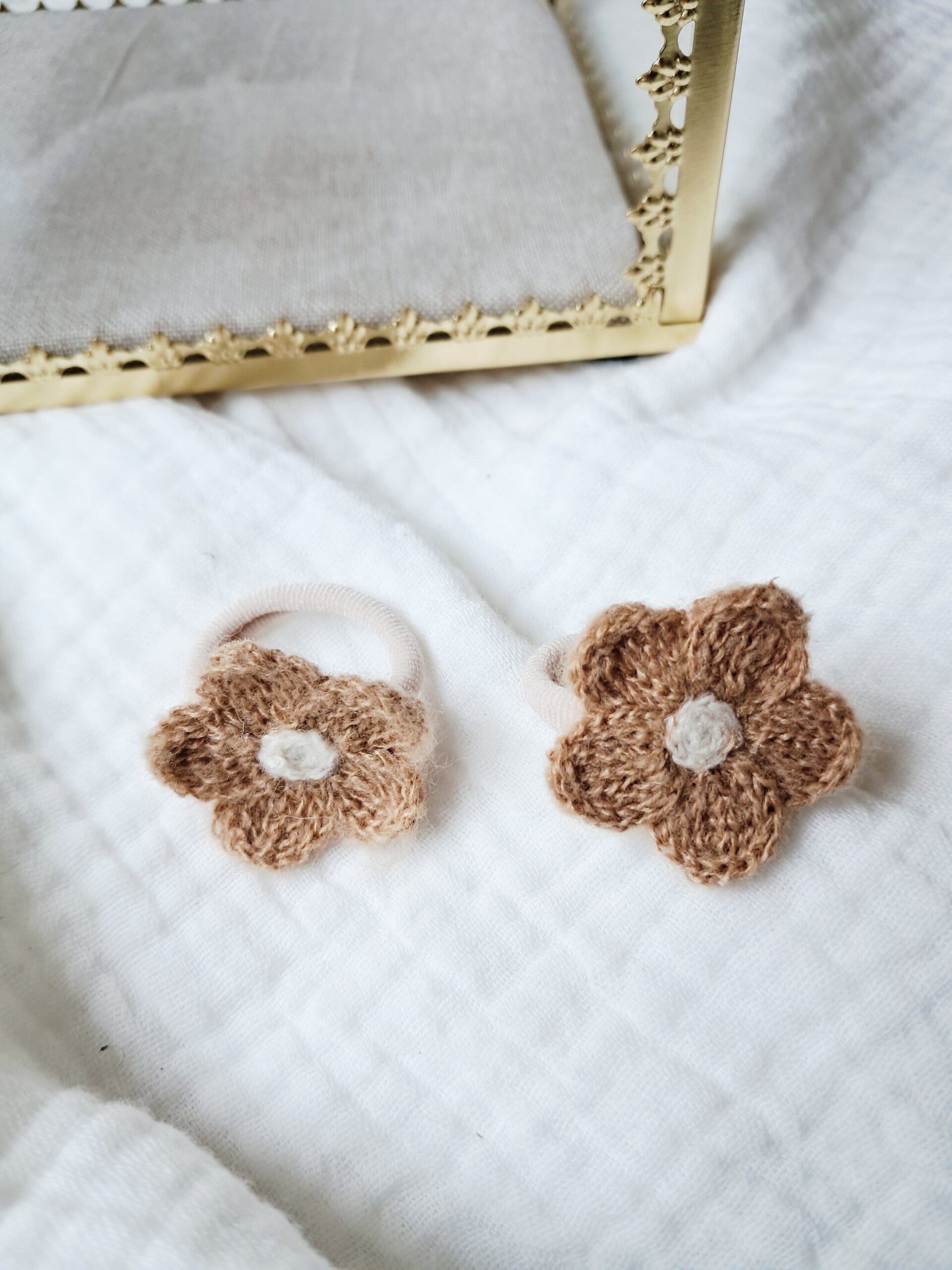 wollflower elastiekjes light brown