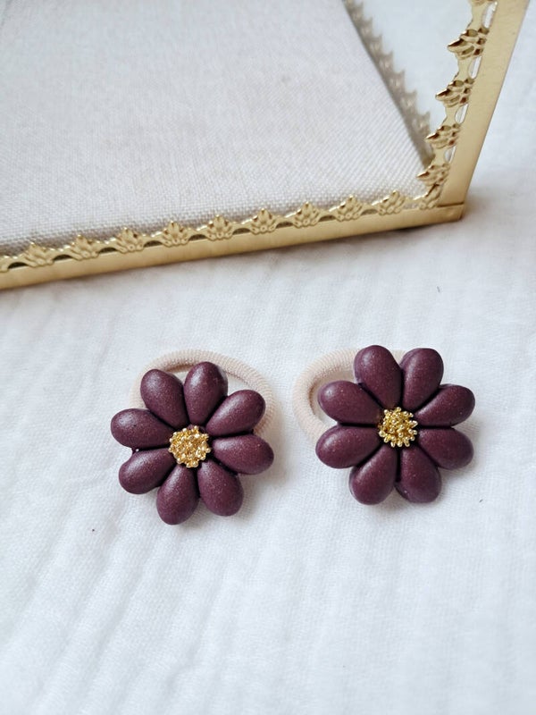 Polymeer klei elastiekjes pearl burgundy