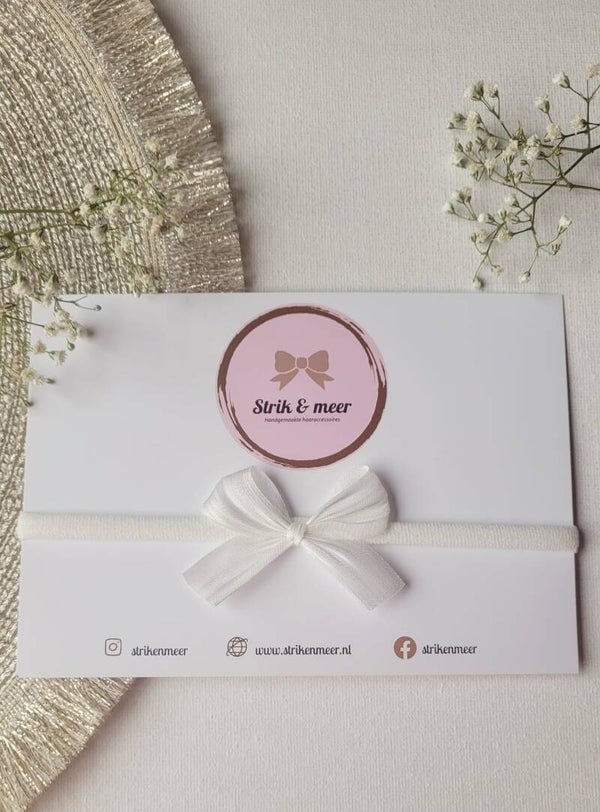 Haarbandje strik off white