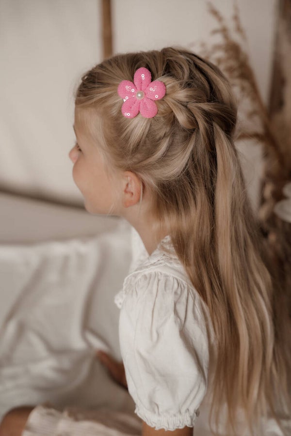 Pailletten flower pink