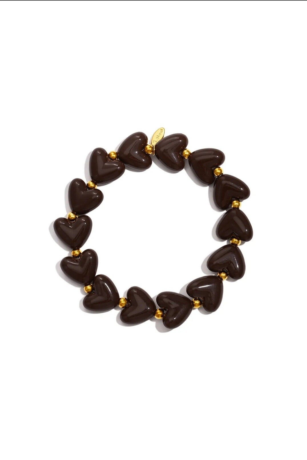 Armbandje heel donkerrood/bruin