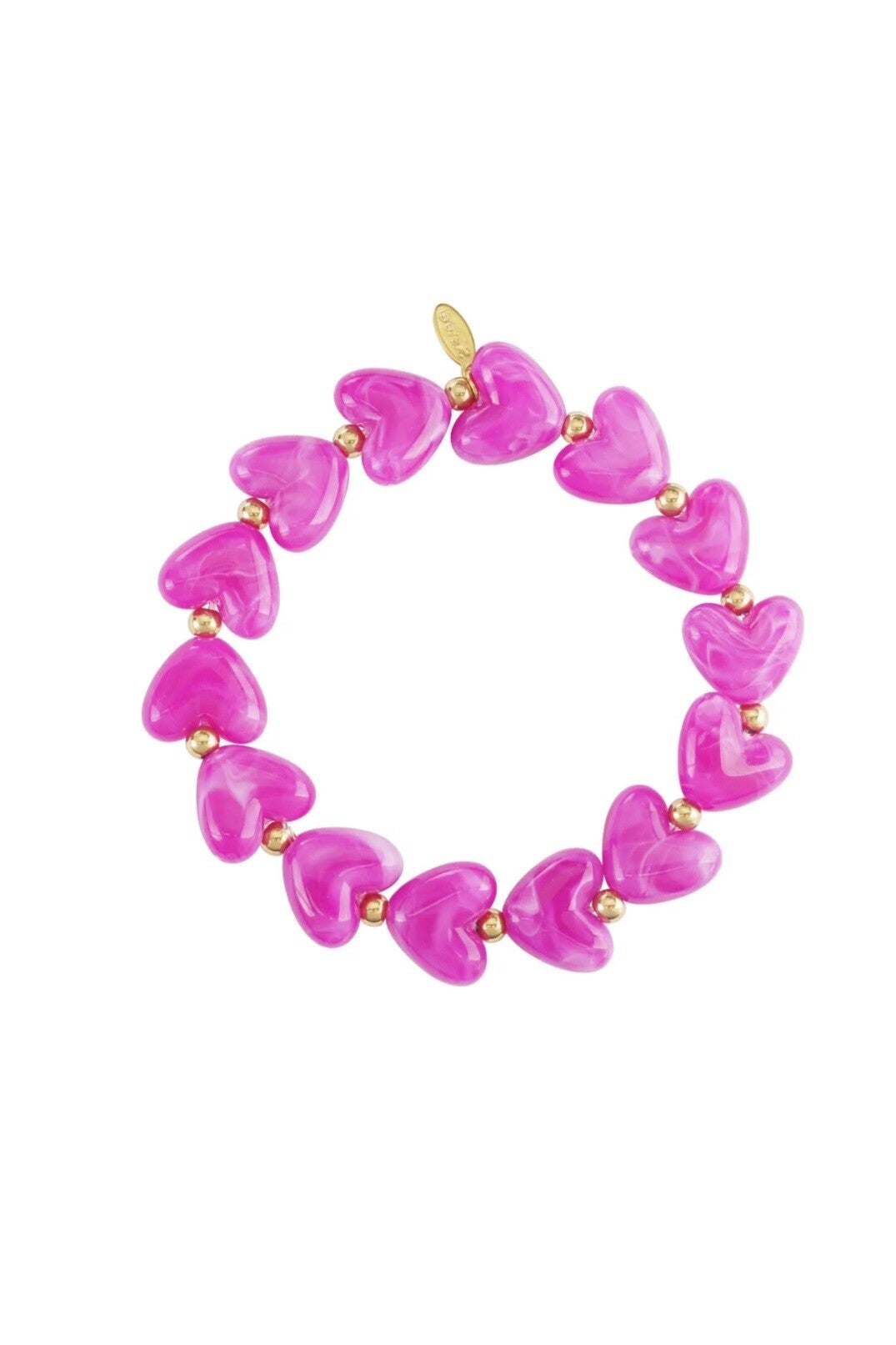 Armbandje donkerroze