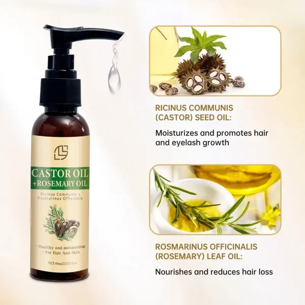 Pure Castor & Rosemary Oil