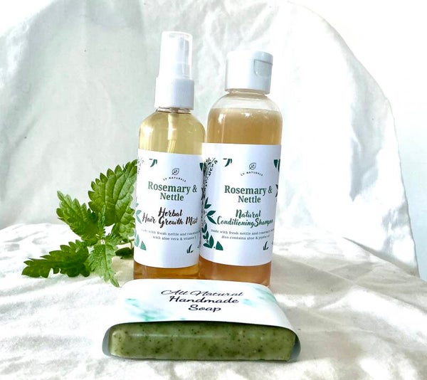 Rosemary Stimulating Growth Spray & Herbal Nourishing Shampoo