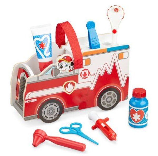 Paw Patrol Marshall's Wooden Rescue Caddy - marshall - houten voertuig - paw patrol - speelgoedvoertuig