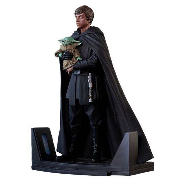 The Mandalorian - Premier Collection 1/7 Luke Skywalker & Grogu 25 cm