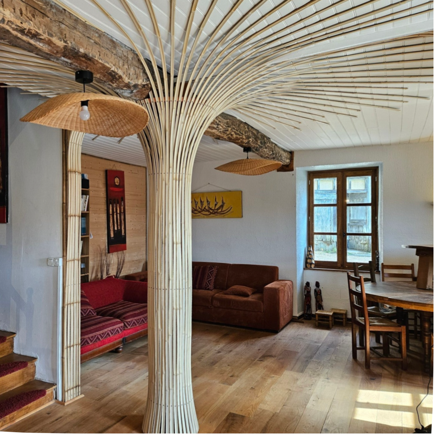 Arbre et canopée en bambou