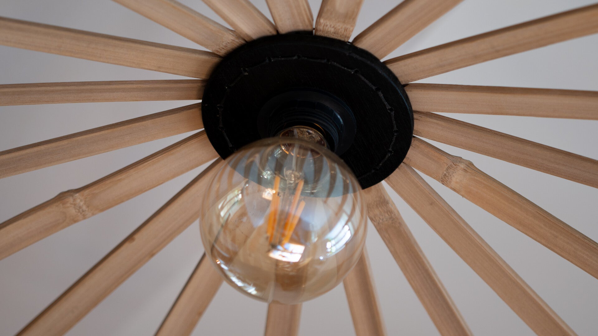 Suspension luminaire en bambou