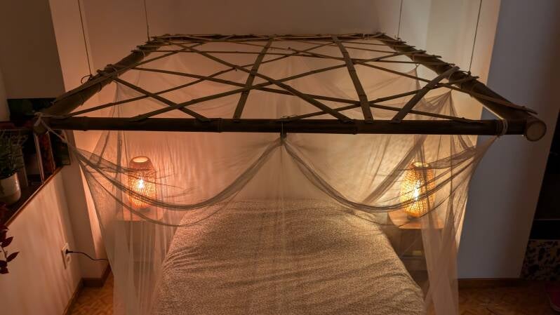 structure bambou moustiquaire