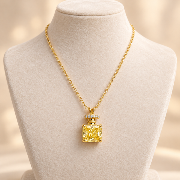 1.5 Ct, Necklace Perfume Bottle Pendant