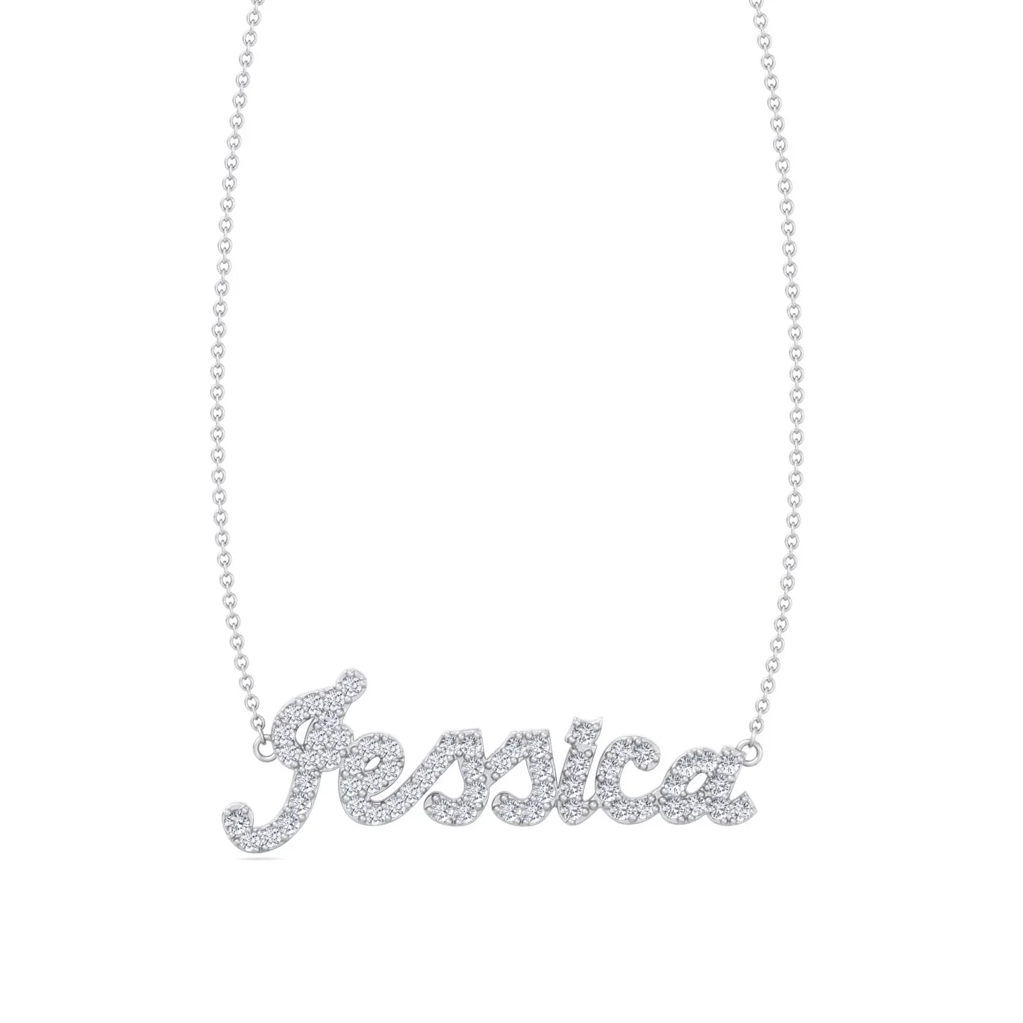 3/4CT T.W. Custom Lab-Grown Diamond Name Pendant Necklace