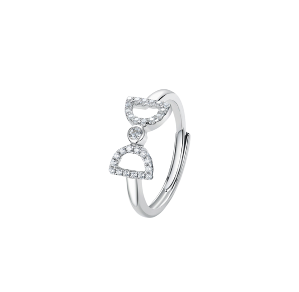 Double Letter D Open Ring (Model: JR8988)