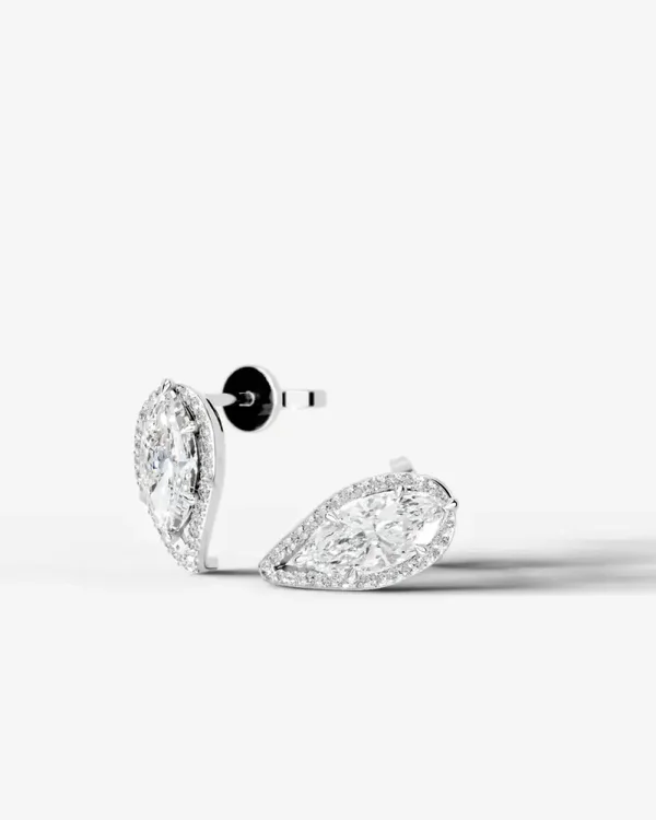 Sia Halo Lab Grown Diamond Earrings