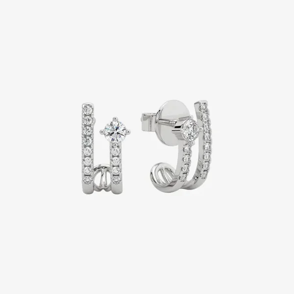 ACCENTED J-HOOP EARRINGS