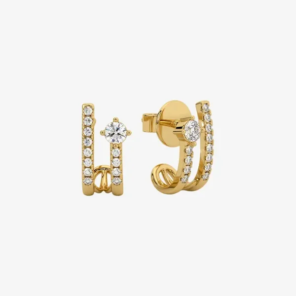 ACCENTED J-HOOP EARRINGS