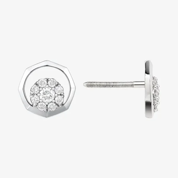 BEZEL CLUSTER STUD EARRINGS