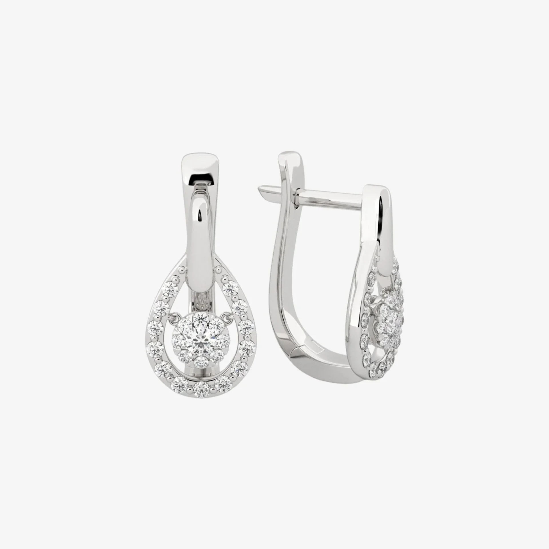ACCENTED CLUSTER STUD EARRINGS
