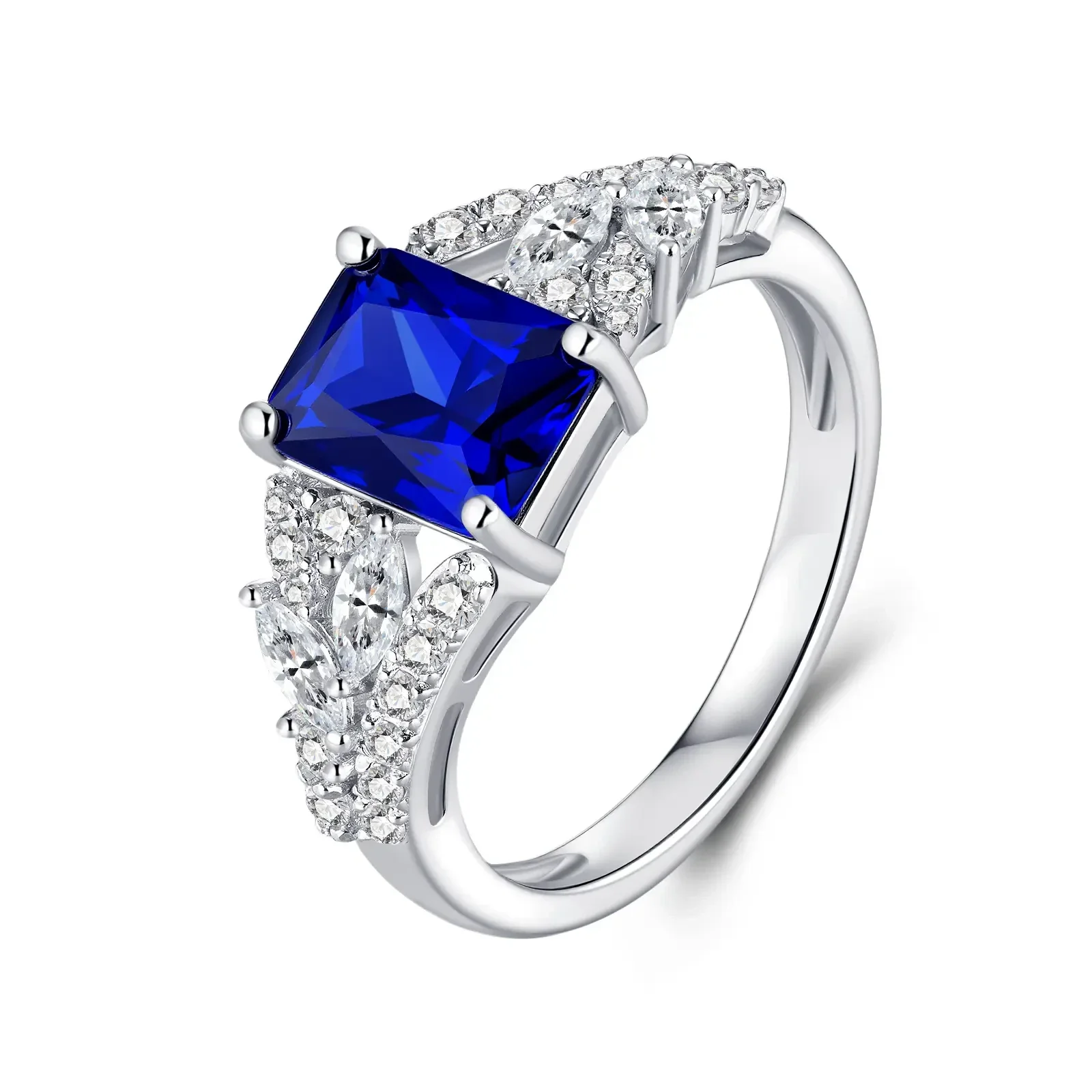 Radiant Cut Lab-Grown Sapphire Unisex Ring (Model: JR11120X)