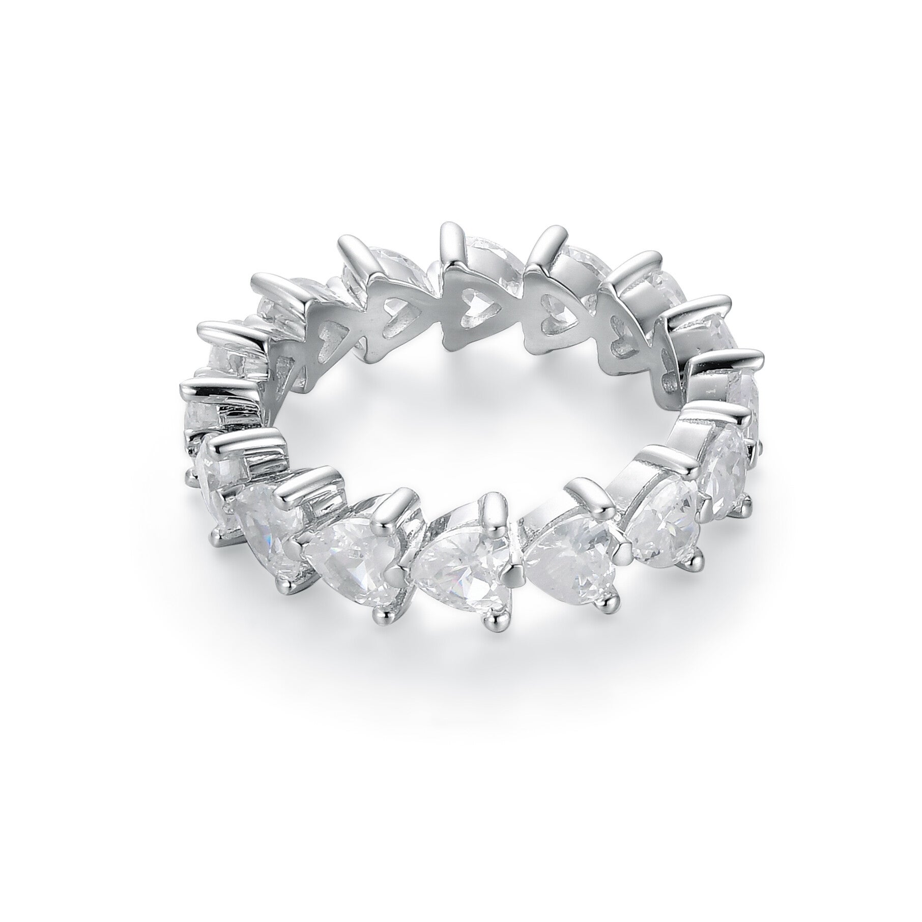 Heart Cut Lab Diamond Eternity Band (Model: JR8985)