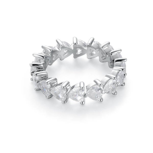 Heart Cut Lab Diamond Eternity Band (Model: JR8985)
