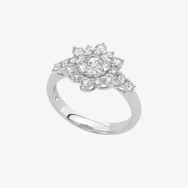 ACCENTED FLORAL CLUSTER RING