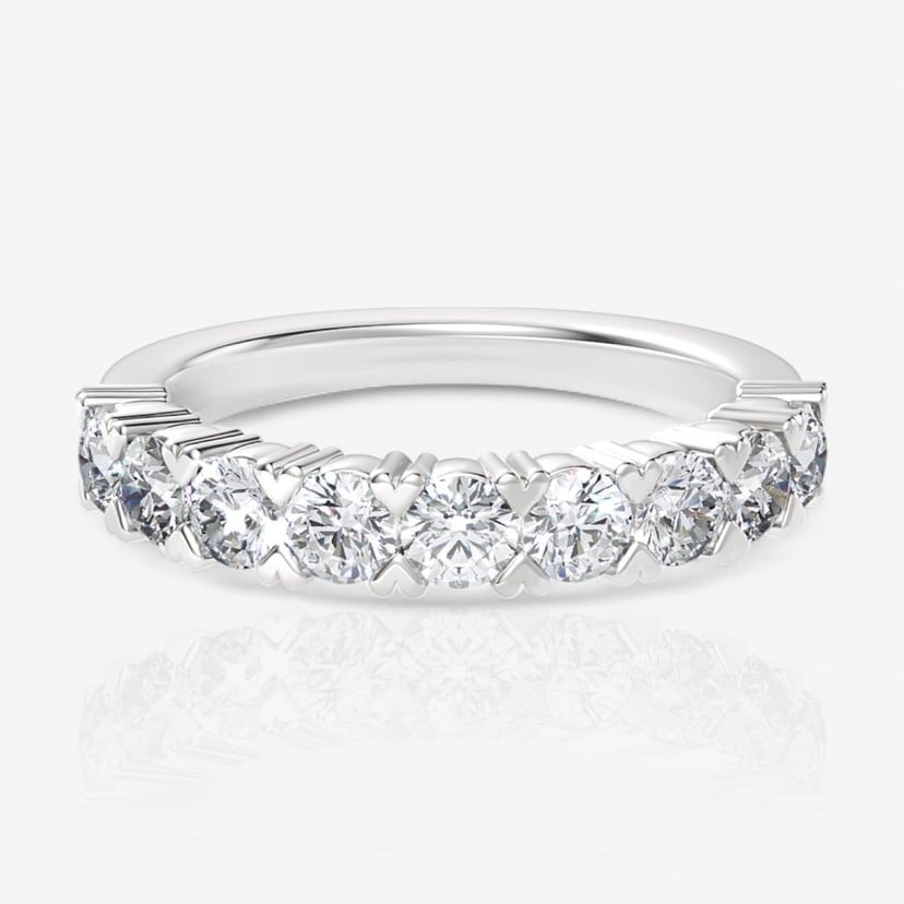 Nine-Stone Round Lab-Grown Diamond Wedding Ring