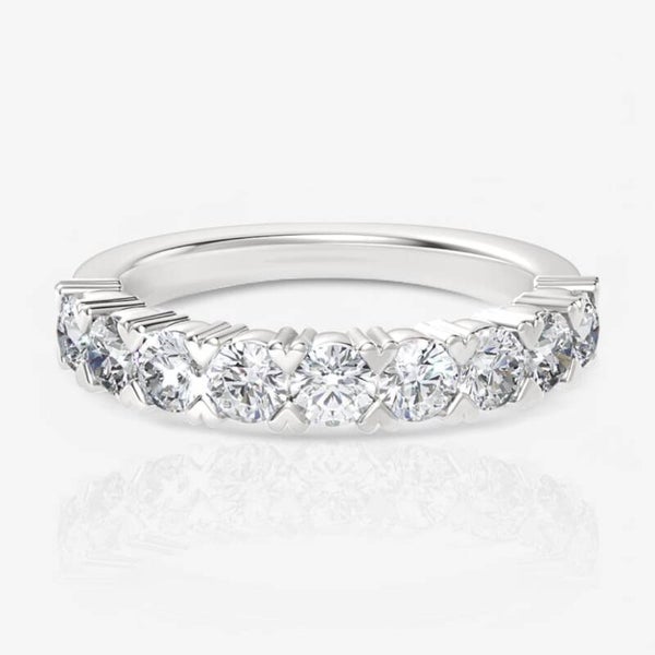 Nine-Stone Round Lab-Grown Diamond Wedding Ring