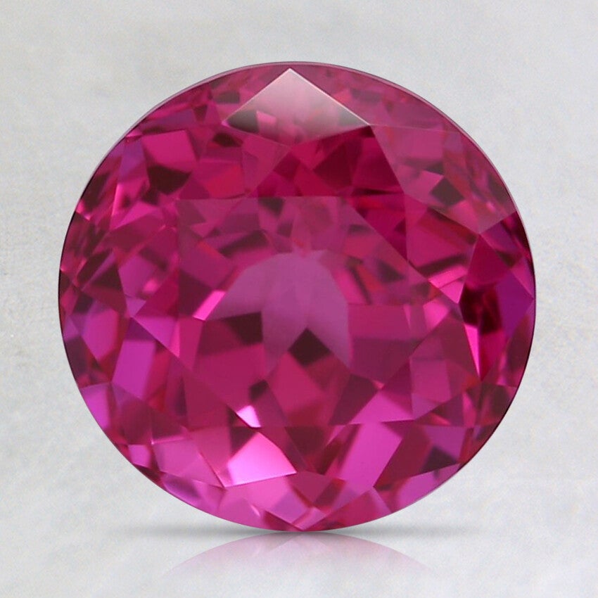 8mm Dark Pink Round Lab Grown Sapphire