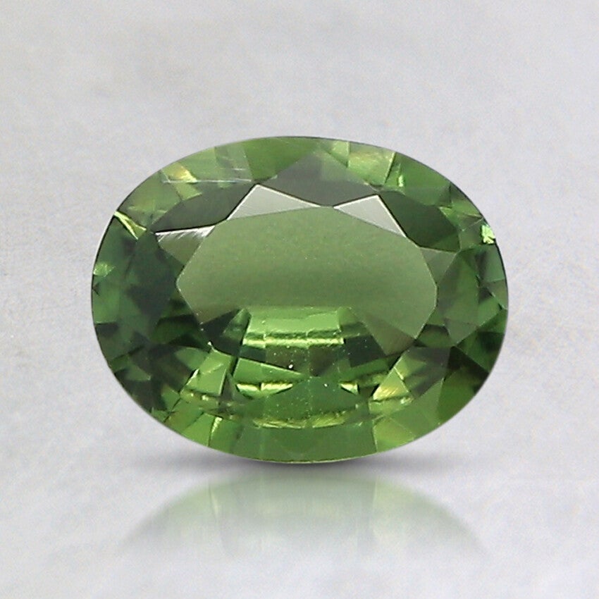 7.1x5.6mm Unheated Green Oval Sapphire