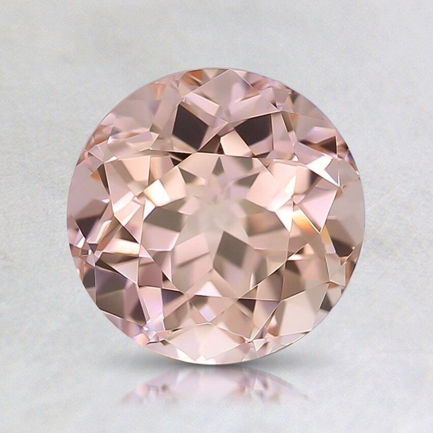 7mm Peach Round Lab Grown Sapphire