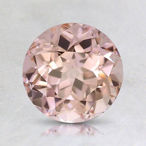 7mm Peach Round Lab Grown Sapphire